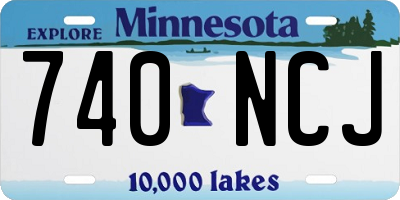 MN license plate 740NCJ