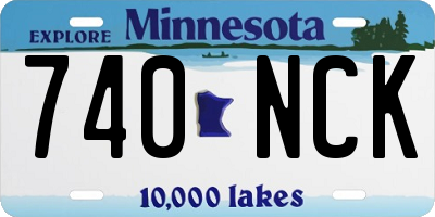 MN license plate 740NCK