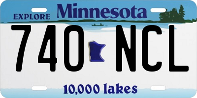 MN license plate 740NCL