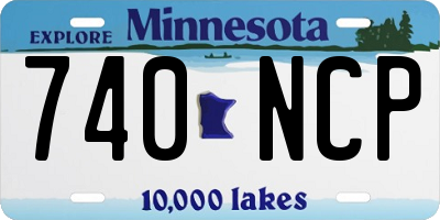 MN license plate 740NCP