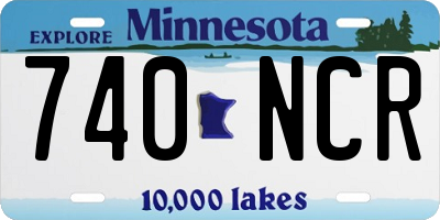 MN license plate 740NCR