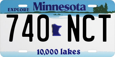MN license plate 740NCT