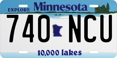 MN license plate 740NCU
