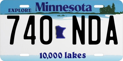 MN license plate 740NDA