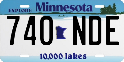MN license plate 740NDE