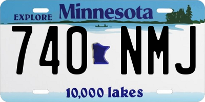 MN license plate 740NMJ
