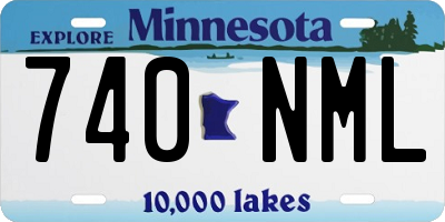 MN license plate 740NML