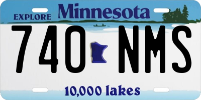 MN license plate 740NMS