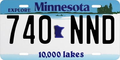 MN license plate 740NND