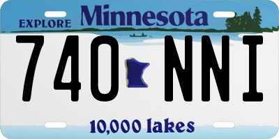 MN license plate 740NNI