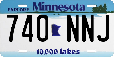 MN license plate 740NNJ