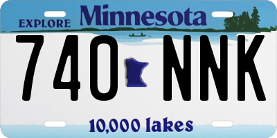 MN license plate 740NNK