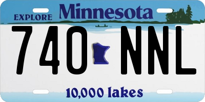 MN license plate 740NNL