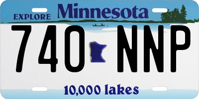 MN license plate 740NNP