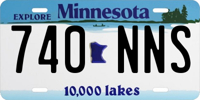 MN license plate 740NNS