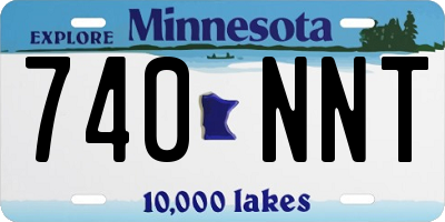 MN license plate 740NNT