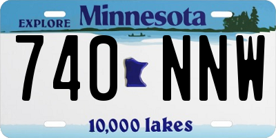 MN license plate 740NNW