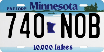 MN license plate 740NOB