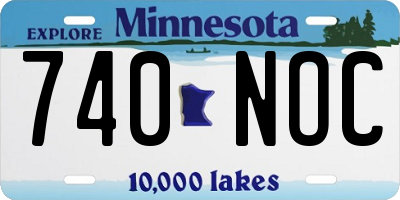 MN license plate 740NOC