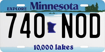 MN license plate 740NOD