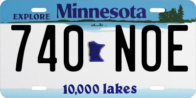 MN license plate 740NOE