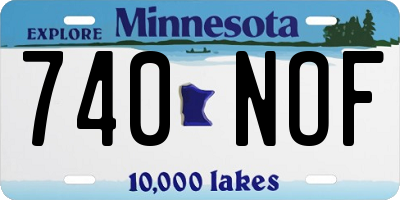 MN license plate 740NOF