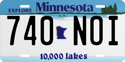 MN license plate 740NOI