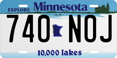 MN license plate 740NOJ