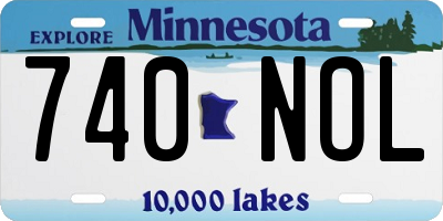 MN license plate 740NOL
