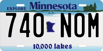 MN license plate 740NOM