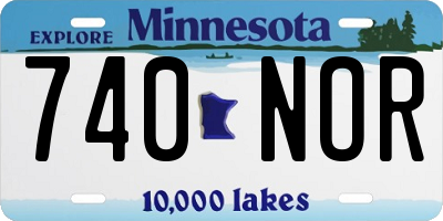 MN license plate 740NOR