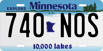 MN license plate 740NOS