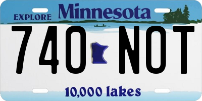 MN license plate 740NOT