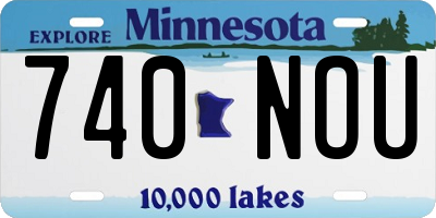 MN license plate 740NOU