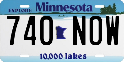 MN license plate 740NOW