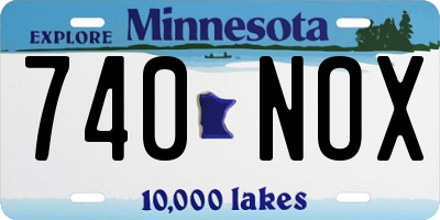 MN license plate 740NOX