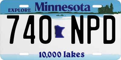 MN license plate 740NPD