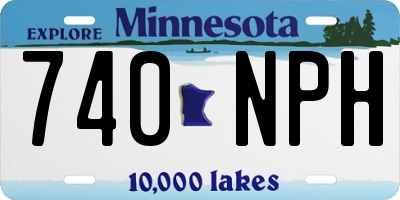 MN license plate 740NPH