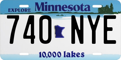 MN license plate 740NYE
