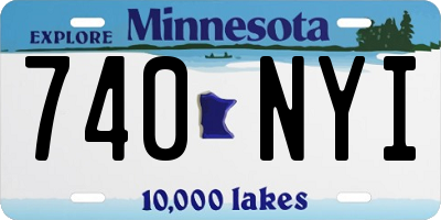 MN license plate 740NYI