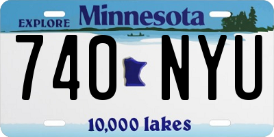 MN license plate 740NYU