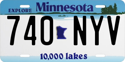 MN license plate 740NYV