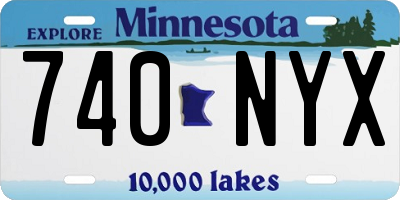 MN license plate 740NYX