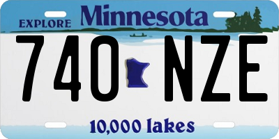 MN license plate 740NZE