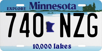 MN license plate 740NZG
