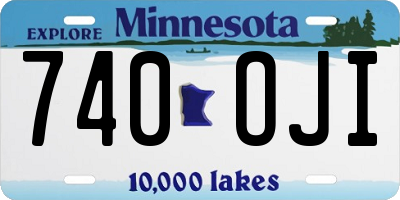 MN license plate 740OJI