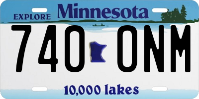 MN license plate 740ONM