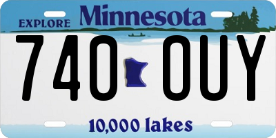 MN license plate 740OUY