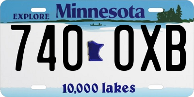 MN license plate 740OXB