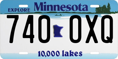 MN license plate 740OXQ